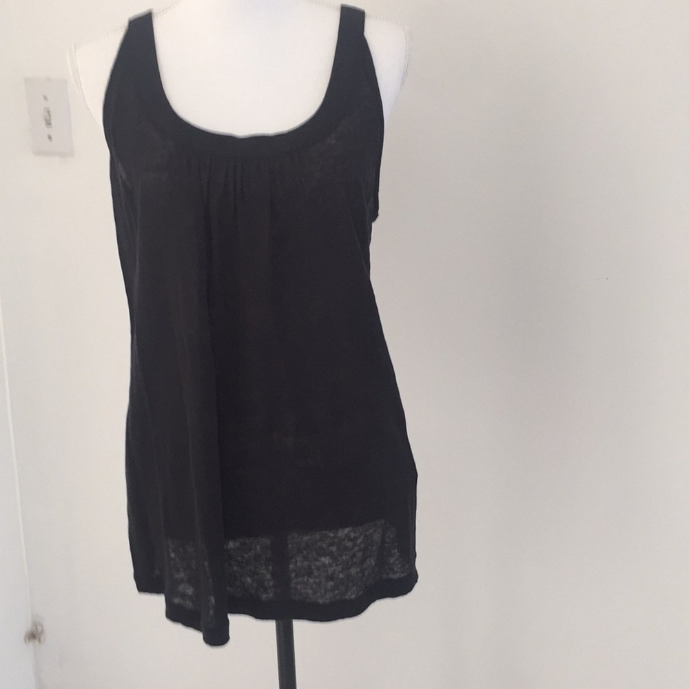 Joie black flowy linen tank top XS